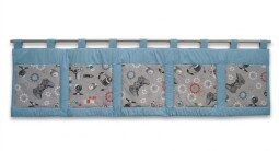 Velký kapsář na zeď 200x50 cm herní na petrolejové